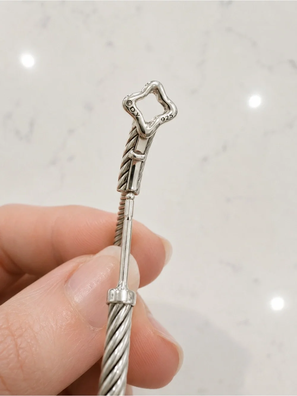 David Yurman DY 925 Cable Hoop Earrings – Sterling Silver – 2